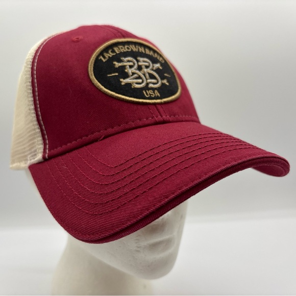 Zac Brown Band USA Southern Ground Adjustable Red Mesh Back Baseball Hat OSFM - Picture 13 of 15